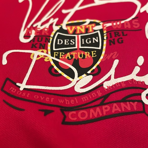 Vintage Haoding DST Brand, 3 buttons, short sleeve, silky soft red shirt (mlb) - Picture 9 of 9